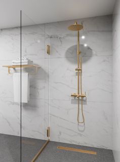 Полка для полотенец Milacio Ultra MCU.955.GD брашированное золото